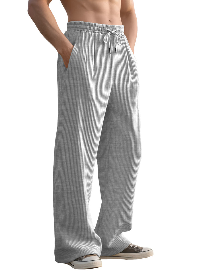 Men’s Pleated Relaxed Wide-Leg Pants
