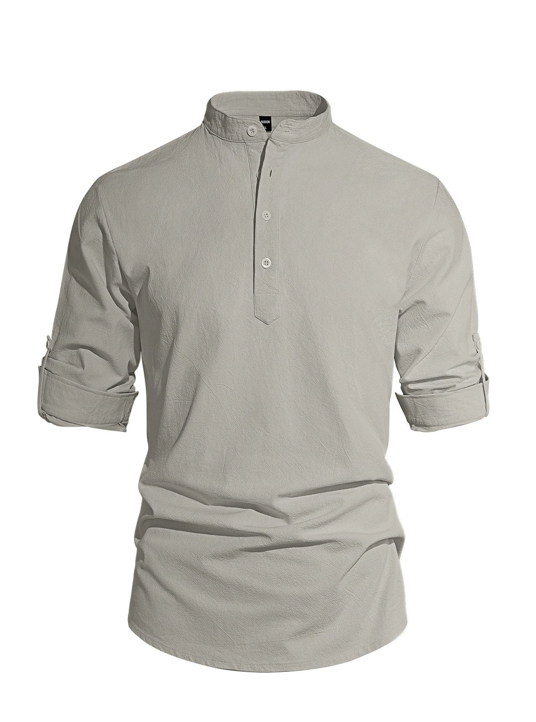Men’s Casual Linen Henley Shirt