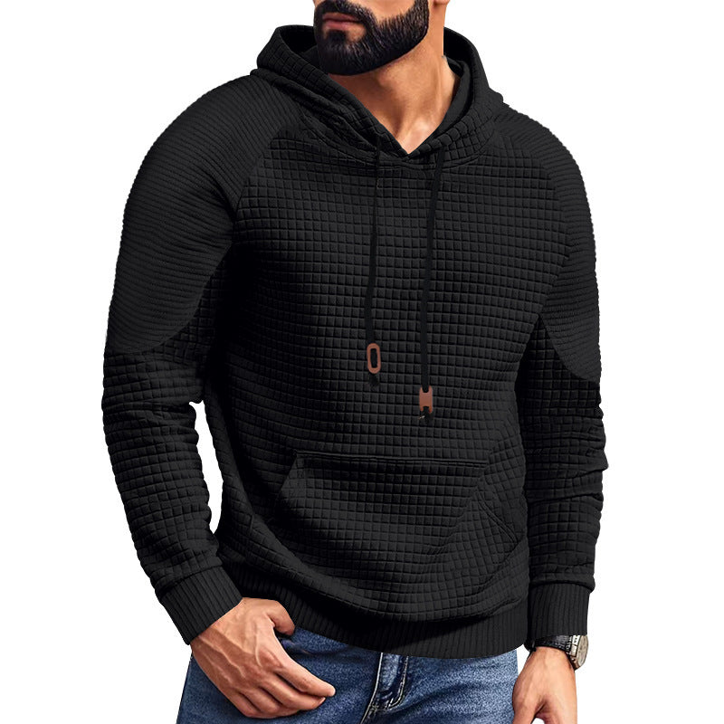 Men’s Textured Waffle-Knit Hoodie