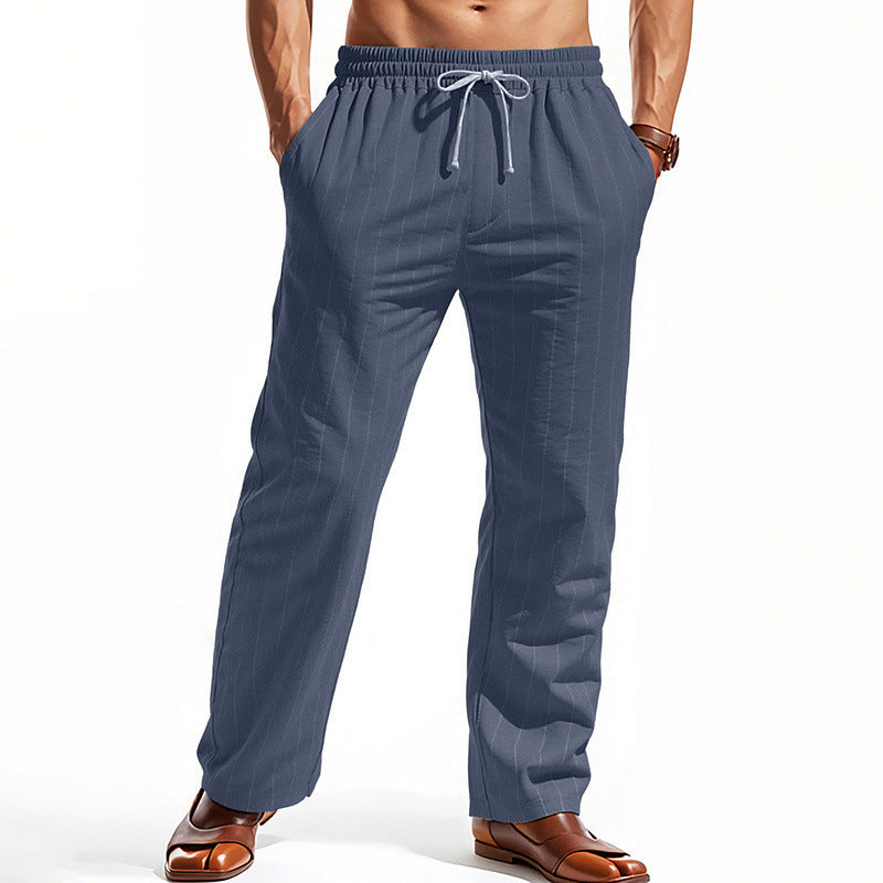 Men’s Coastal Stripe Linen Pants