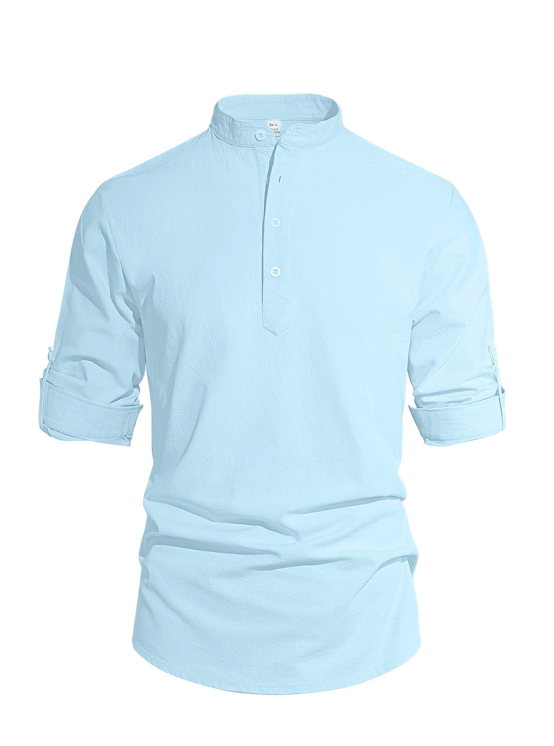 Men’s Casual Linen Henley Shirt