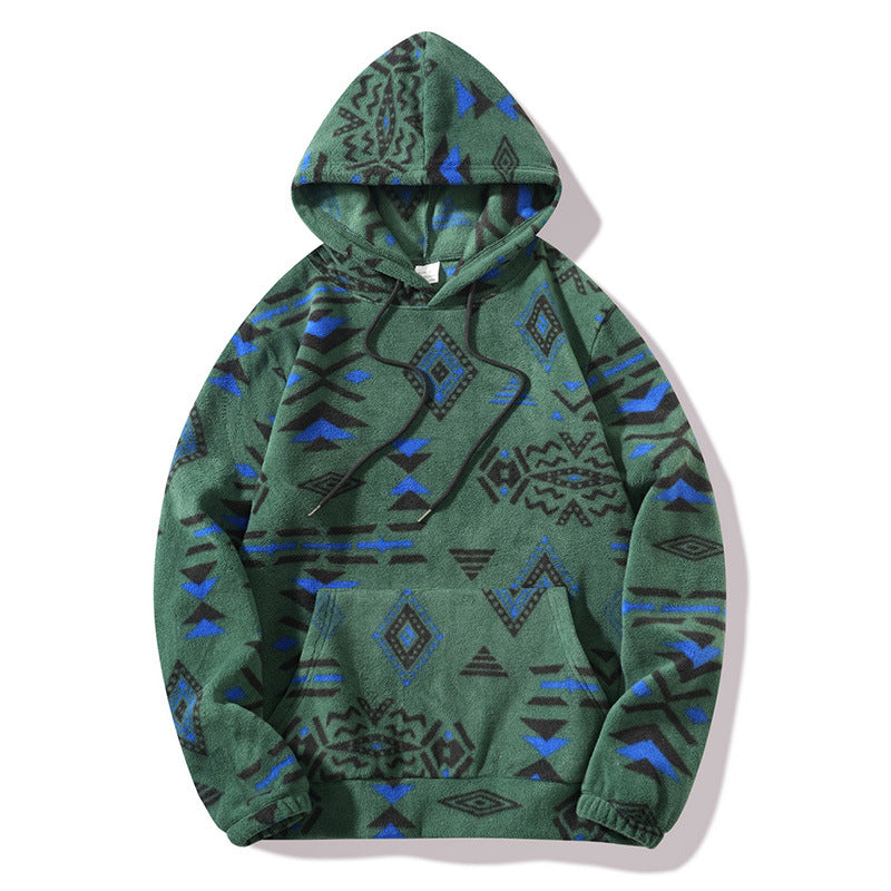 Men’s Southwestern Geometric Fleece Hoodie