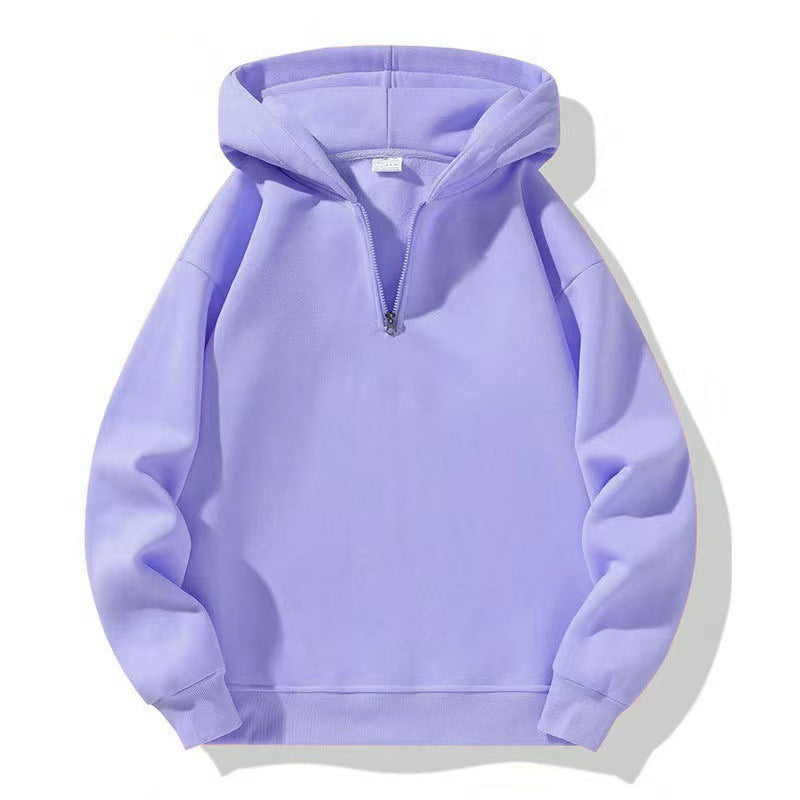 RELAXED HALF-ZIP PULLOVER HOODIE