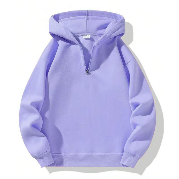 RELAXED HALF-ZIP PULLOVER HOODIE
