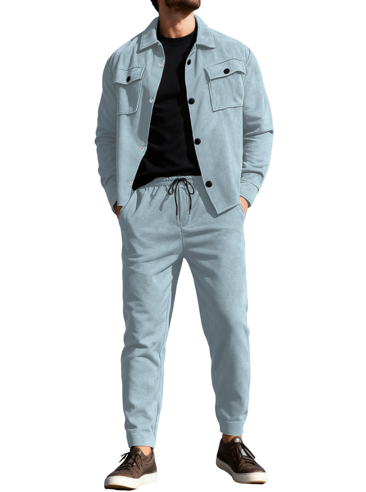 Men’s Cotton Corduroy Jacket &amp; Jogger Pants Set