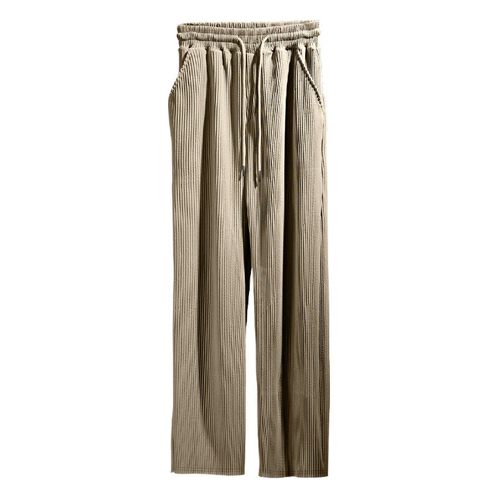 Men’s Textured Pleated Drawstring Pants